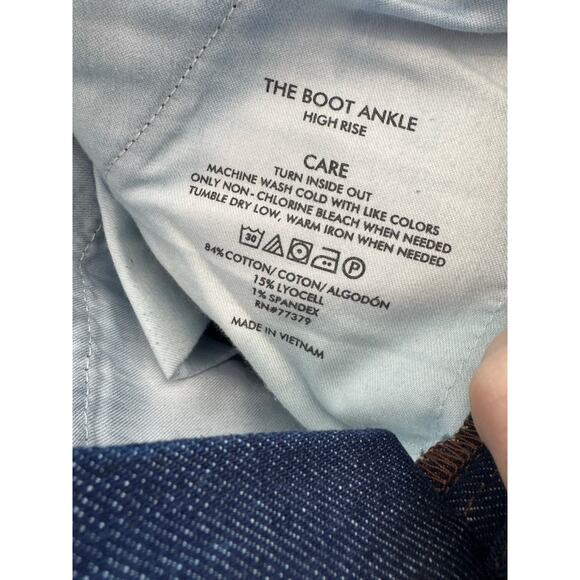 Ann Taylor Dark Denim Tailored Fit Ankle Jeans Size 8 - Picture 7 of 7